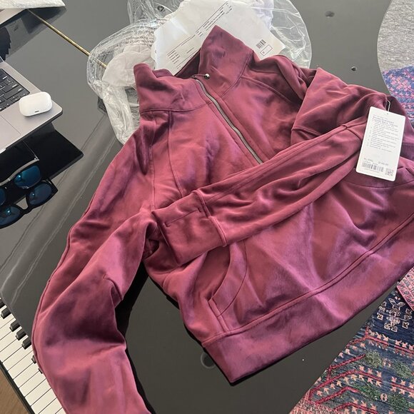 Velvet Scuba Oversized Funnel Neck - Picture 1 of 2